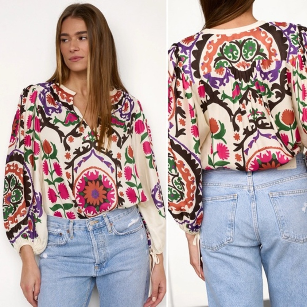 Ba&sh Fida Shirt in Ecru, size XS NWT